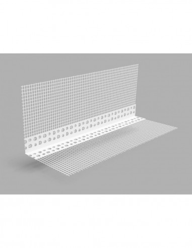 Paraspigolo in PVC con rete 10x15 in...